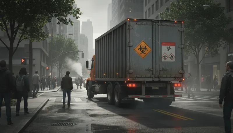 Illustration of hazmat: Materials that are dangerous to health or safety.