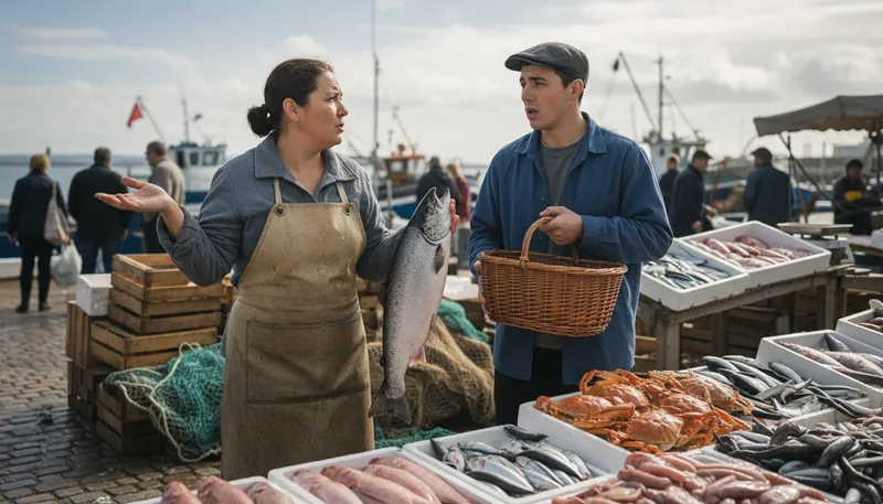 Illustration of what does that have to do with the price of fish: irrelevant or unrelated comment