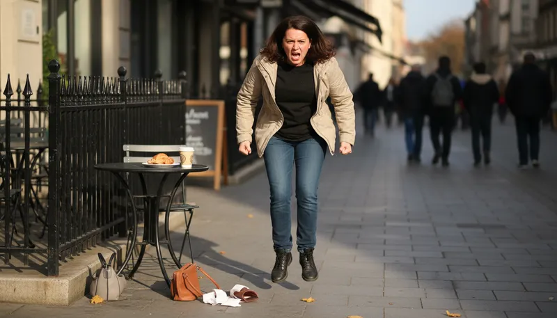 Illustration of hopping mad: very angry