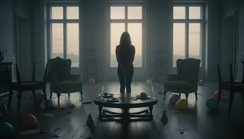 Illustration of loneliness: A feeling of being alone or isolated.