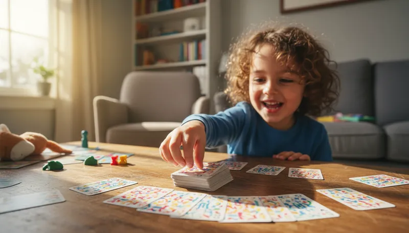 Illustration of card: A piece of thick paper for games or messages.
