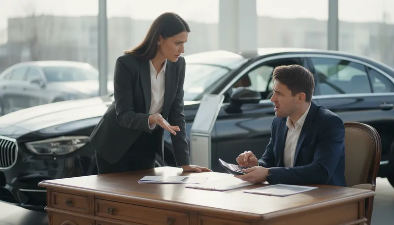Illustration of drive a hard bargain: negotiate firmly for the best deal.