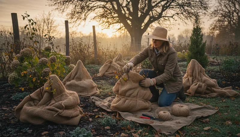 Illustration of burlap: A coarse fabric made from jute or hemp.