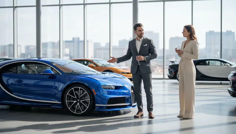 Illustration of what color is your bugatti: a question about luxury car color.