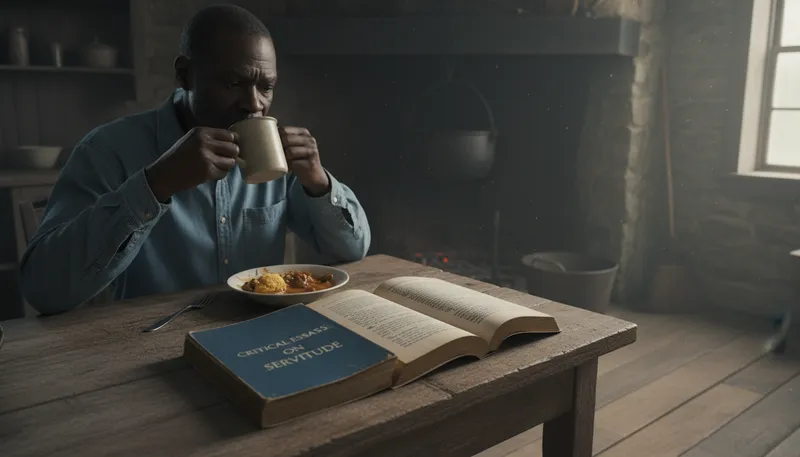 Illustration of house nigger: a derogatory term for a slave who served indoors