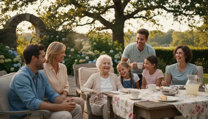 Illustration of reminiscence: A memory or recollection of past events.