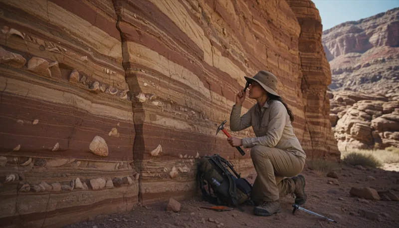Illustration of stratigraphy: The study of rock layers and layering.