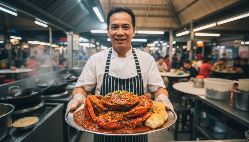 Illustration of singaporean: A person from Singapore or its culture.