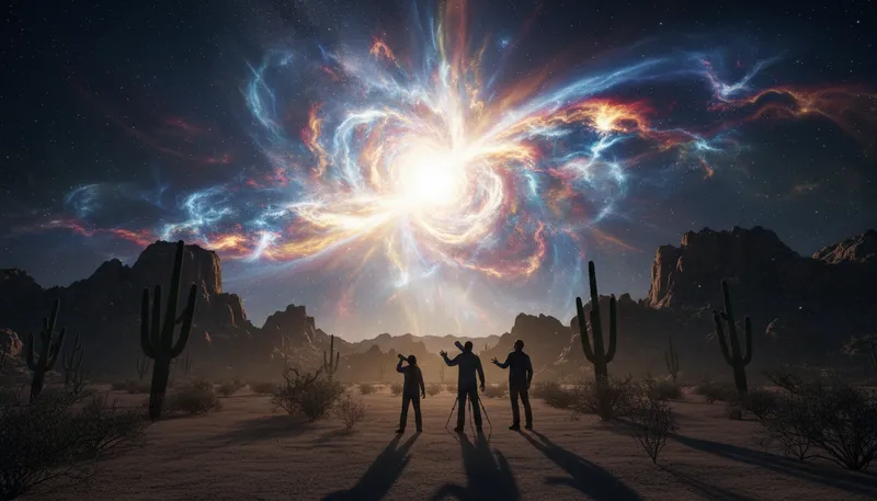 Illustration of supernova: An explosion of a star at the end of its life.