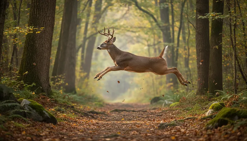 Illustration of deer: a graceful grazing animal with antlers