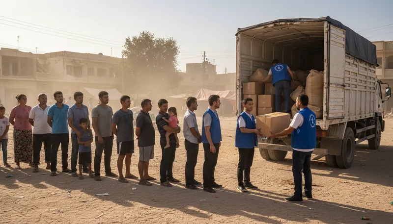 Illustration of ngos: Non-governmental organizations helping communities worldwide.