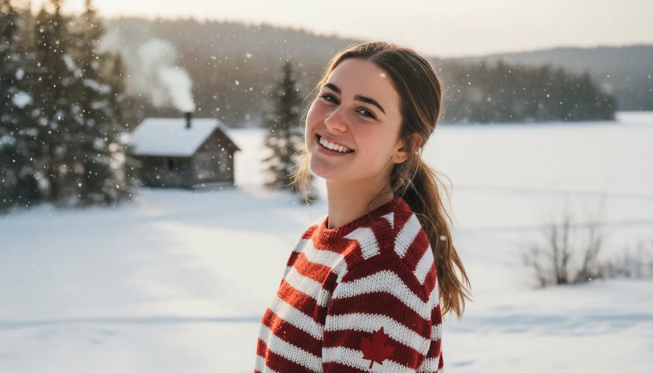 i'm Canadian 的插图：I am from the country north of the US.
