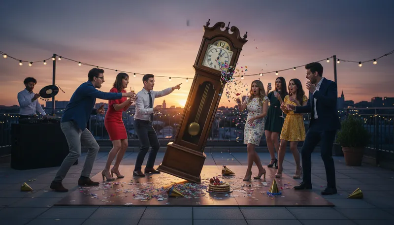 Illustration of what in time: Expressing confusion or surprise about timing.