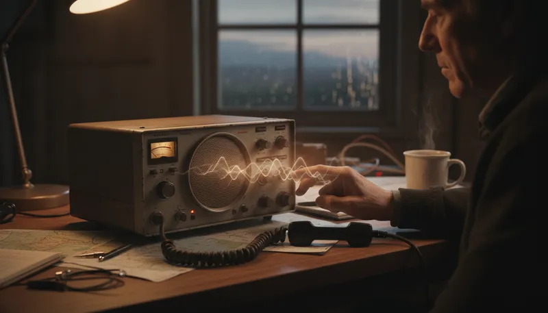 Illustration of hf: High frequency in radio communication.