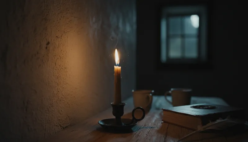 Illustration of candle: A stick of wax that gives light.