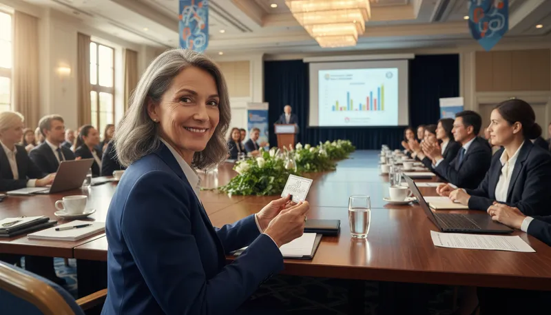 Illustration of shareholder: a person who owns shares in a company.