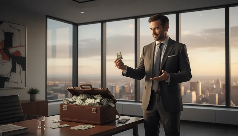Illustration of chump change: a small amount of money
