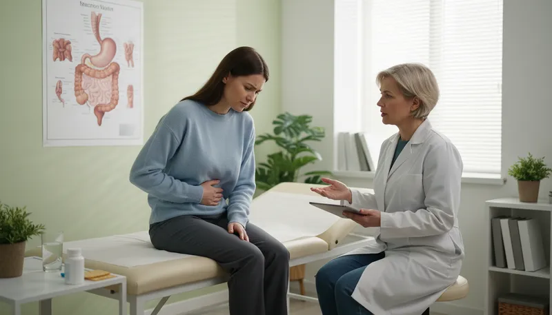 Illustration of gastrointestinal: Related to the stomach and intestines.