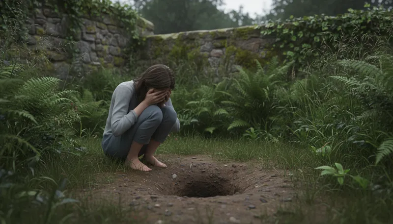 Illustration of crawl into a hole: to feel embarrassed or ashamed