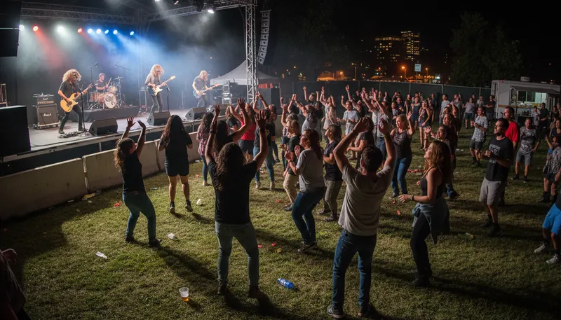 Illustration of rockin: Exciting and full of energy.