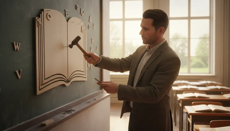 Illustration of hammer home: Emphasize a point strongly.
