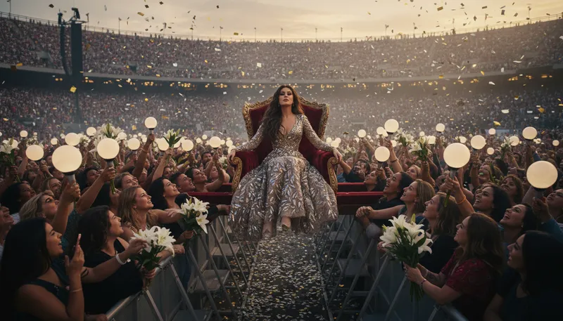 Illustration of goddess: a woman who is adored or revered