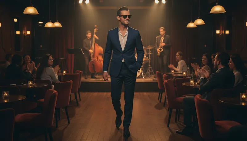 Illustration of swagger: A confident and stylish way of walking.