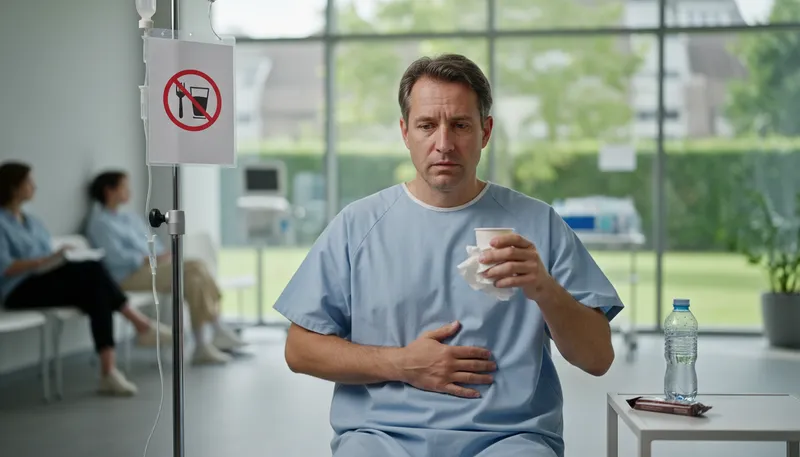 Illustration of nil by mouth: no food or drink allowed