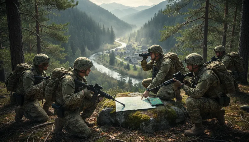 Illustration of reconnaissance: Exploratory survey to gather information.