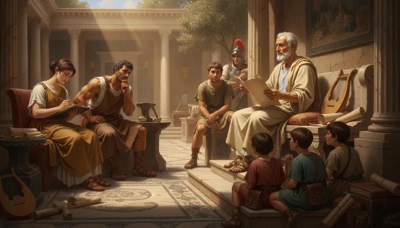 Illustration of horace: A common male name, often used in literature.