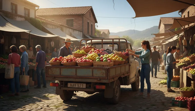 Illustration of ute: A utility vehicle for transporting goods or people.