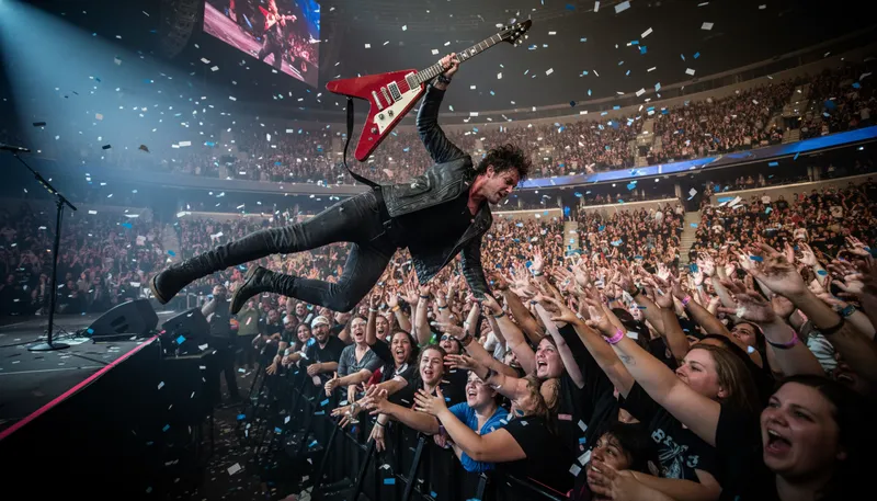 Illustration of rockstar: A famous musician with a vibrant lifestyle.