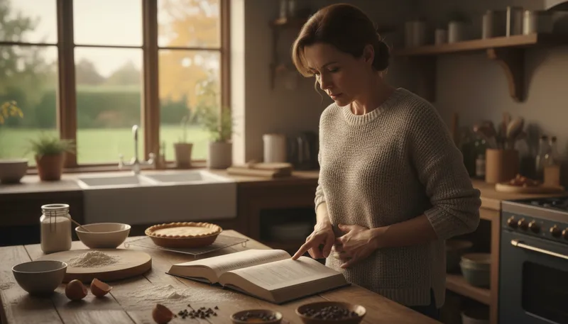 Illustration of gut check: a moment to assess one's feelings.