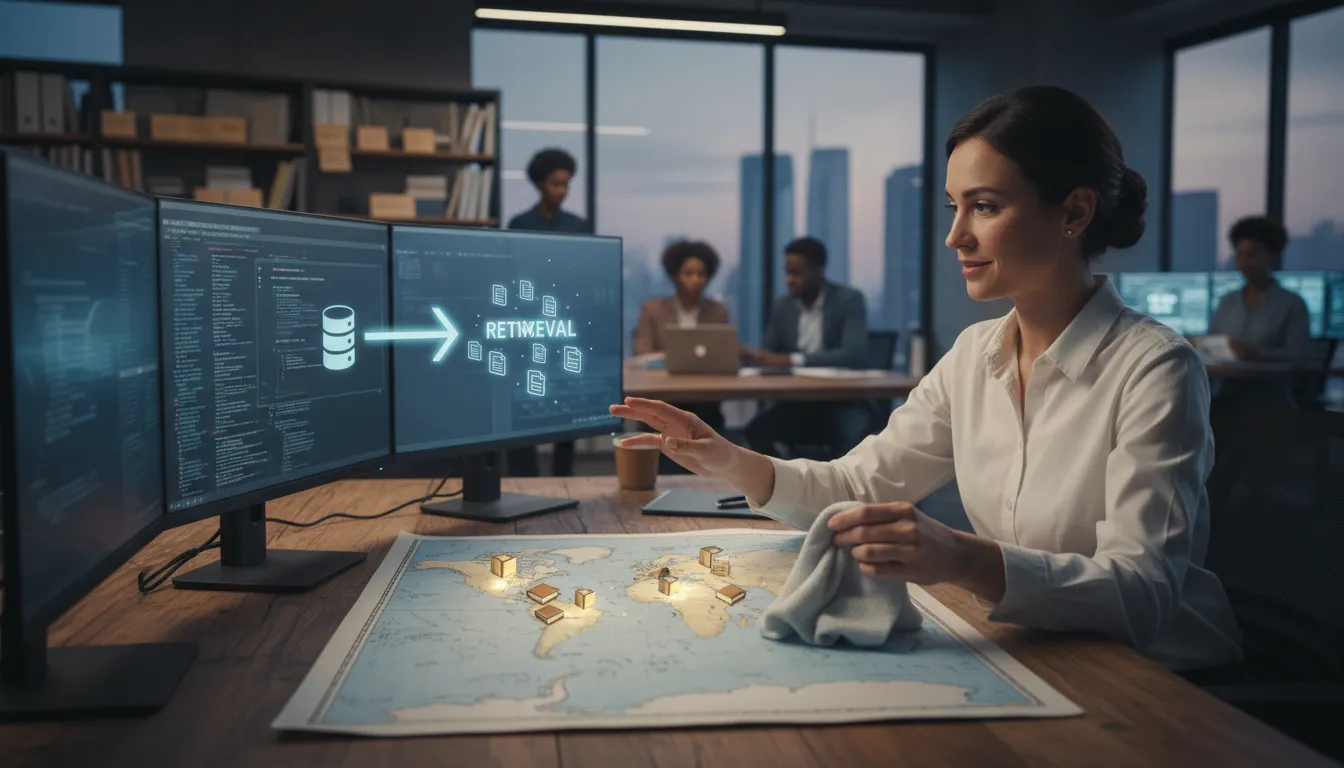 Illustration of rag: technique allowing AI to retrieve documents before answering