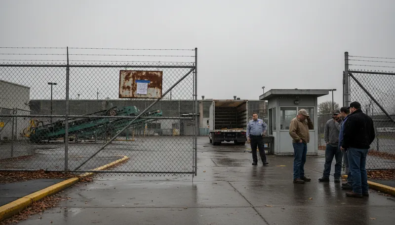 Illustration of shutdown: The process of closing or ceasing operations.
