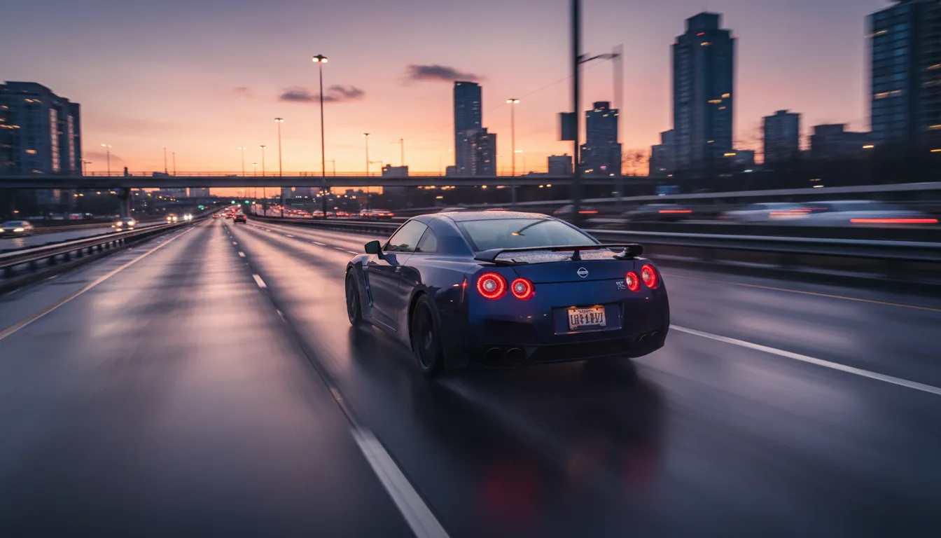 GTR 的插圖：A model of high-performance Nissan sports car.