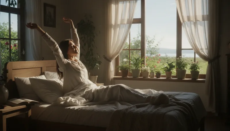 Illustration of wake up one day: to suddenly realize or become aware