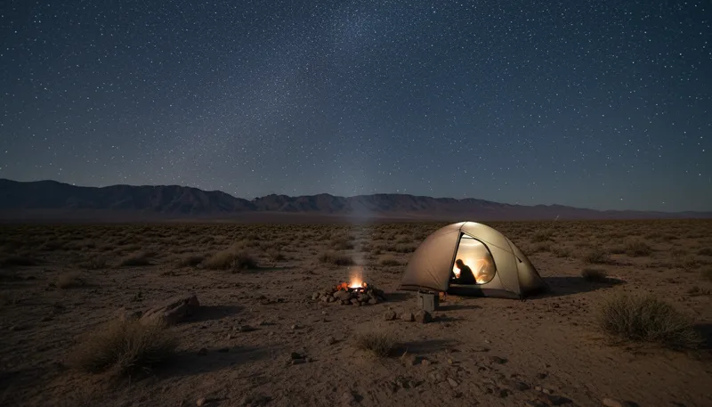 Illustration of middle of nowhere: a remote or isolated place.