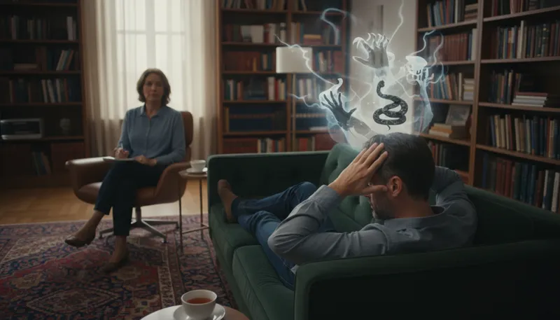 Illustration of psychoanalytic: related to the analysis of the mind