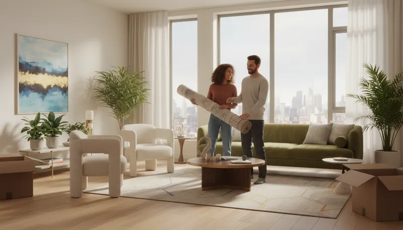 Illustration of furnish: to supply with furniture or equipment