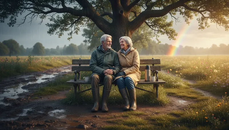 Illustration of through thick and thin: during both good and bad times