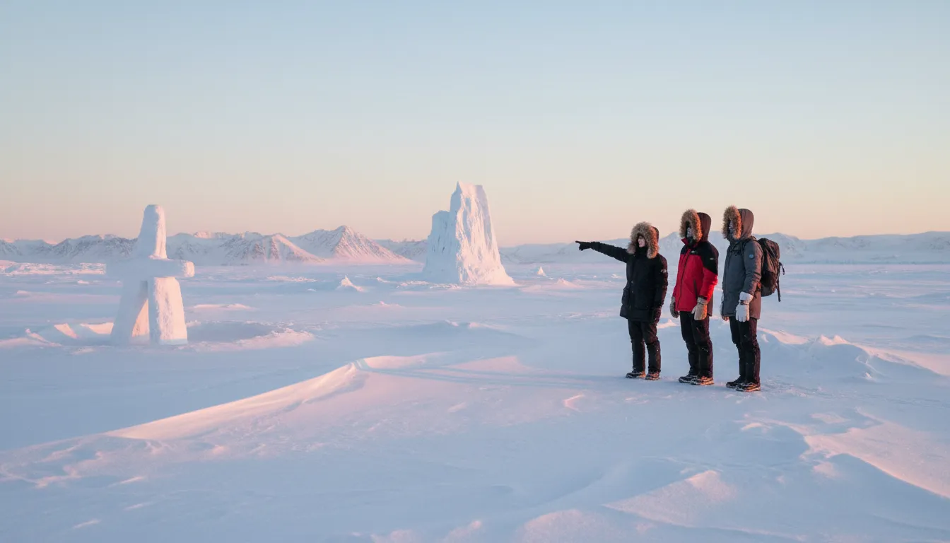 Nunavut 일러스트: A territory in northern Canada, known for its Inuit culture.