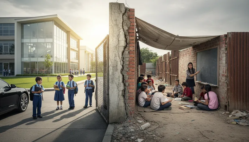 Illustration of inequality: A difference in status or opportunities.