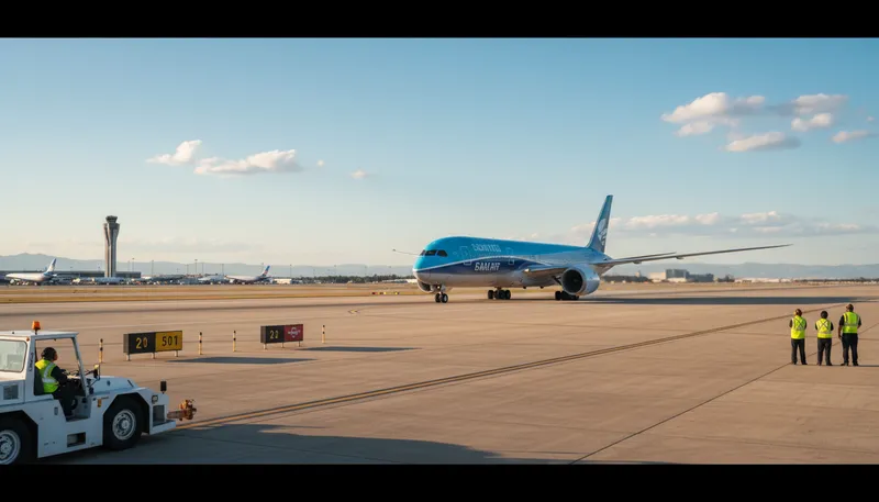 Illustration of tarmac: A paved surface for airport runways.