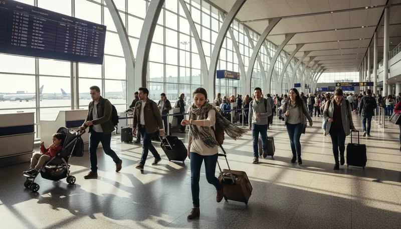 Illustration of airport: A place where airplanes take off and land.