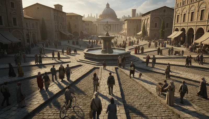 Illustration of all roads lead to rome: Many methods can lead to the same result.