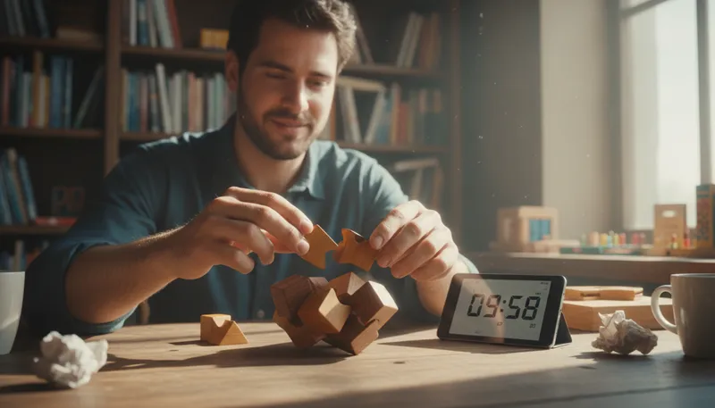 Illustration of puzzle: A game or problem requiring thought to solve.