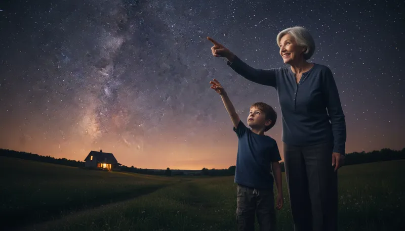 Illustration of reach for the stars: aspire to achieve great things