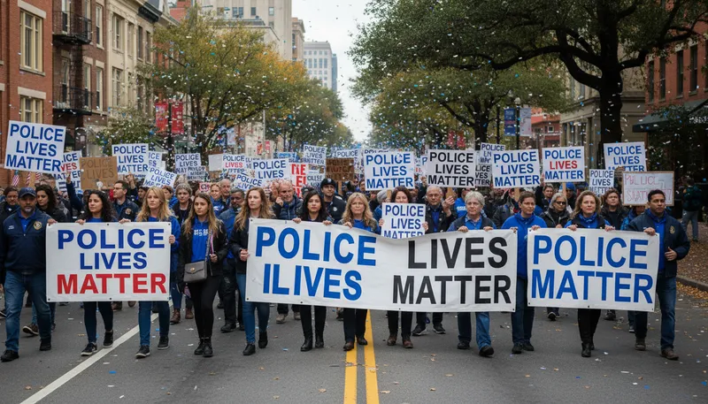 Illustration of police lives matter: A phrase highlighting the importance of police lives.