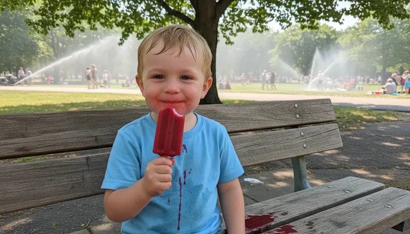 Illustration of popsicle: A frozen treat on a stick.